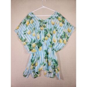 West Loop Shirt Womens One Size Sheer Breathable Floral Oversized Flowy NWT